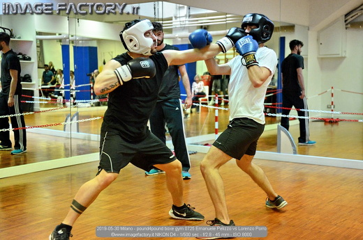 2019-05-30 Milano - pound4pound boxe gym 0725 Emanuele Pelizzo vs Lorenzo Porro